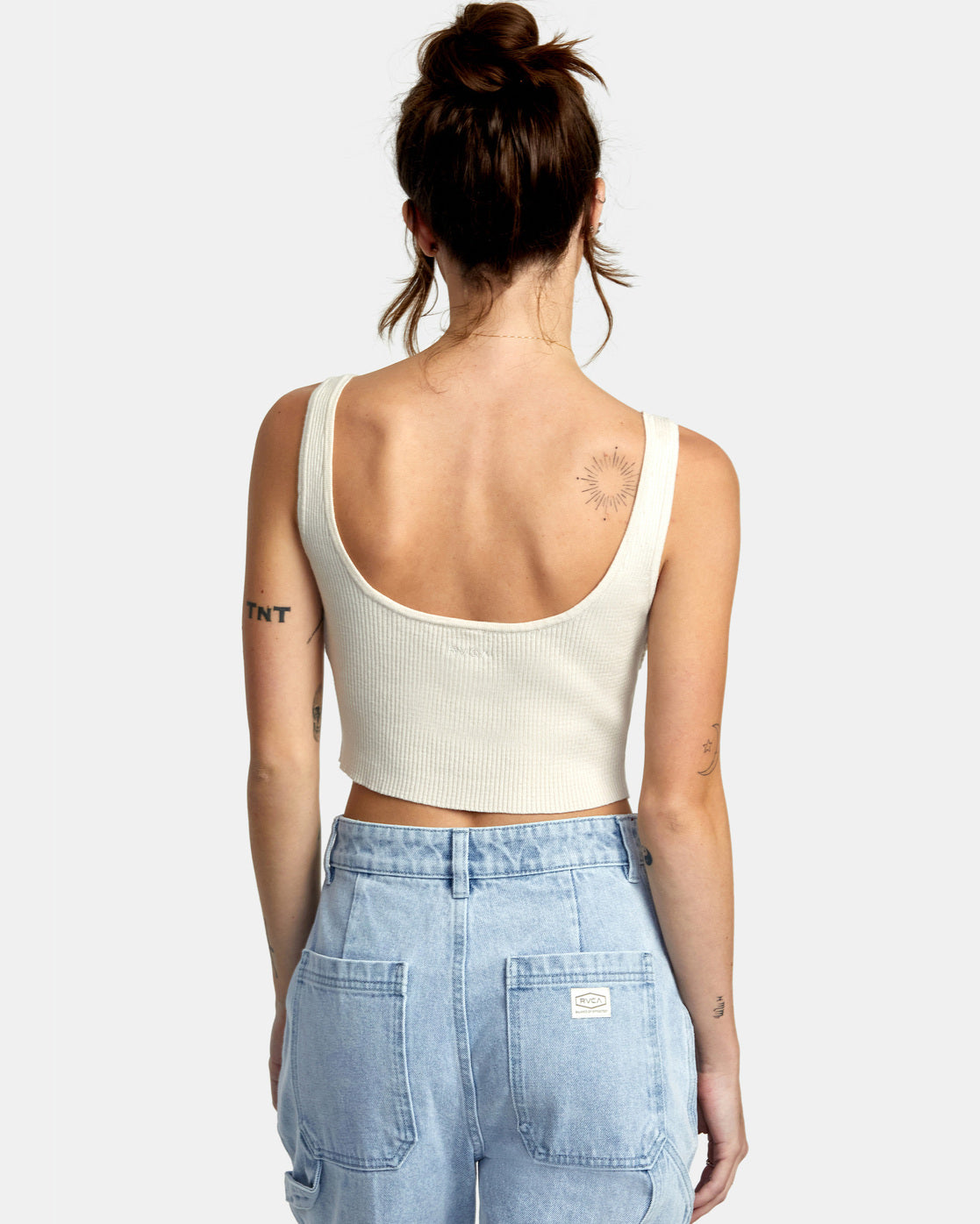 product image Womens Swerve Henley Rib Knit Crop Top - Cloud