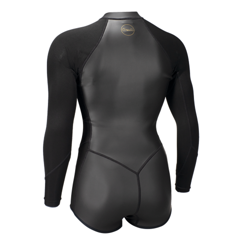 Women's Bahia 2/1mm Front Zip L/S Surf Suit - Glide Black