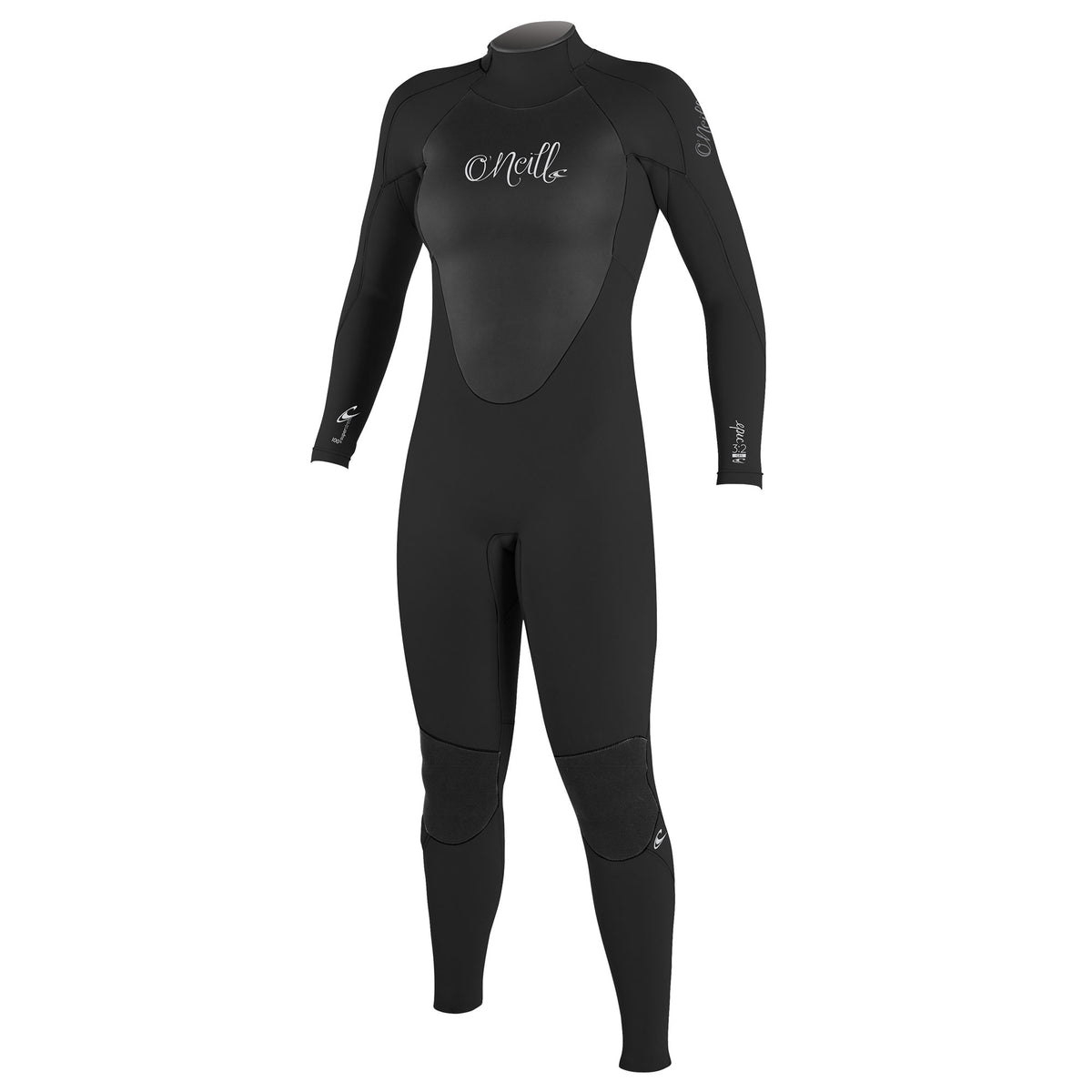 Women's Epic 3/2mm Back Zip Full Wetsuit Black — Val Surf