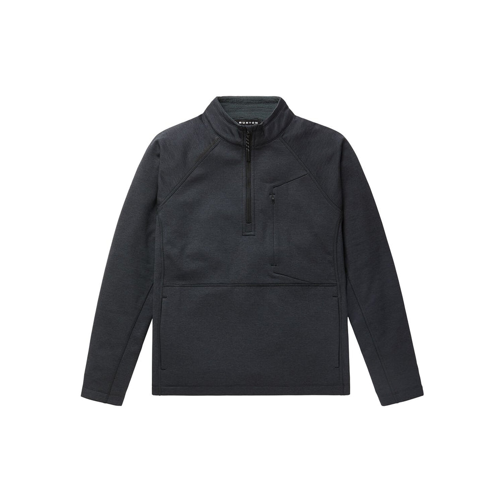 Women's Burton Multipath Grid Quarter-Zip Fleece - True Black