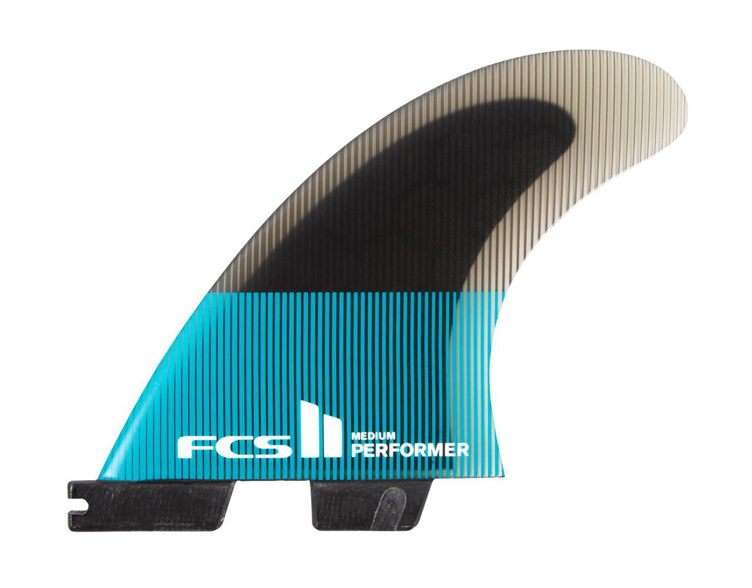 FCS II Performer PC Tri Fins (Medium) - Teal / Black