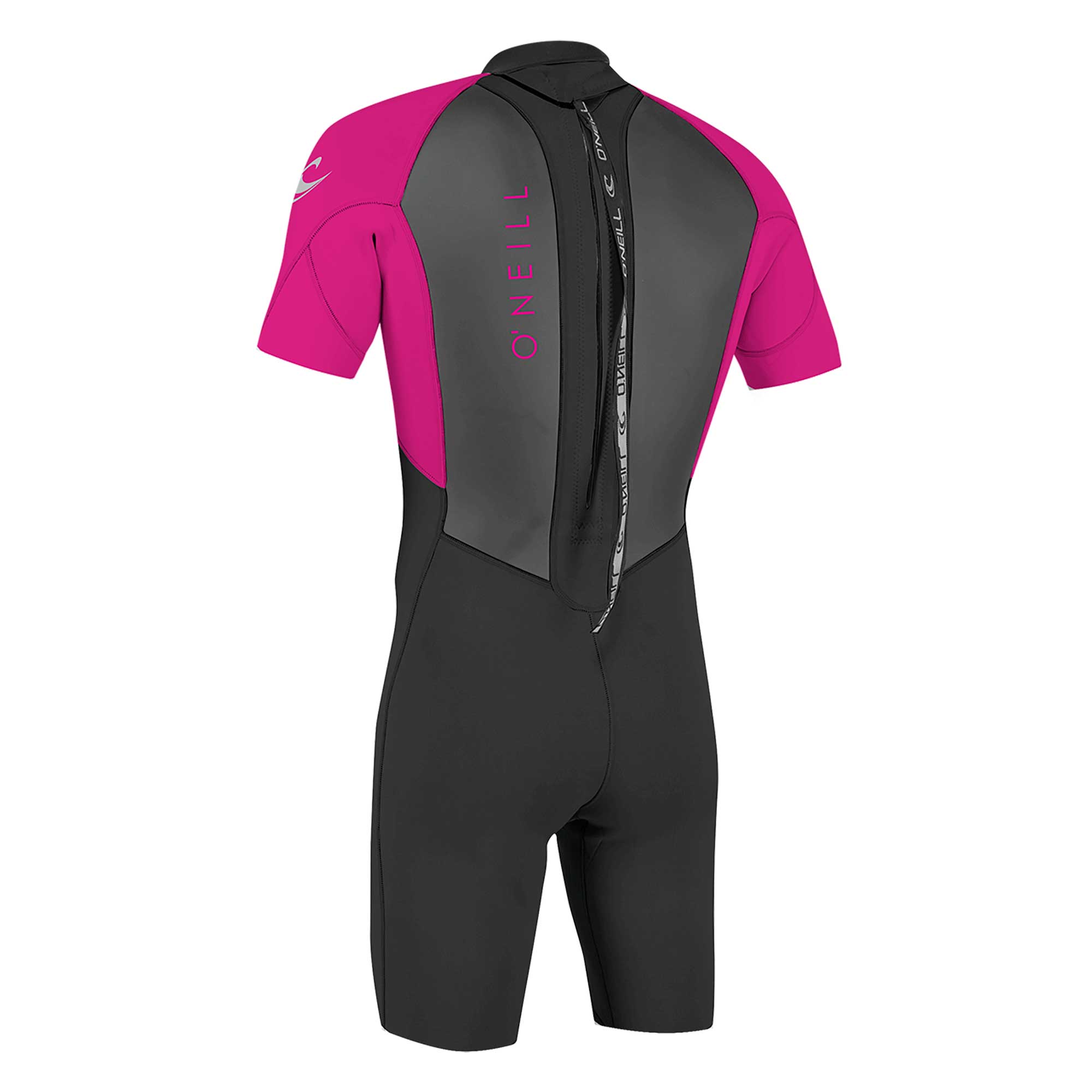Youth Reactor-2  2mm Back Zip S/S Spring Wetsuit - Black / Berry