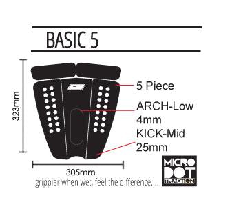 Basic 5 Pad Micro Dot - Black