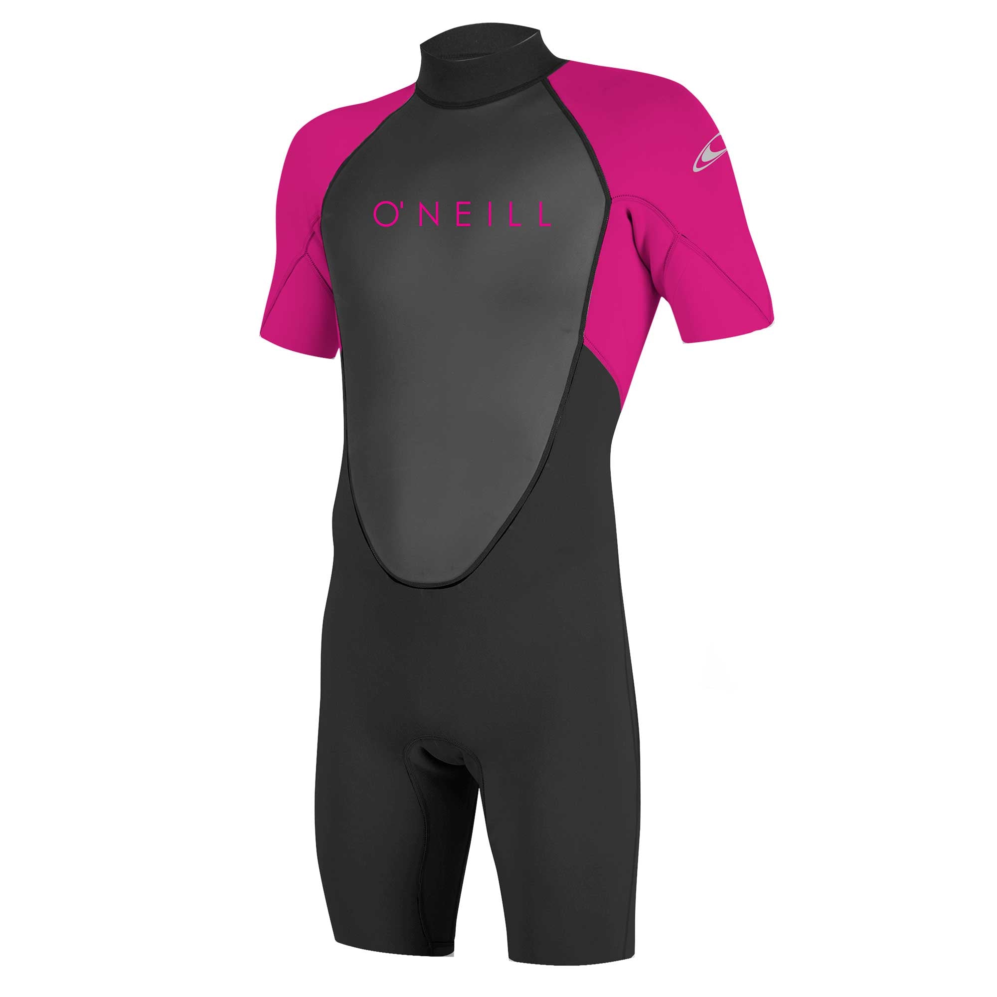 Youth Reactor-2  2mm Back Zip S/S Spring Wetsuit - Black / Berry