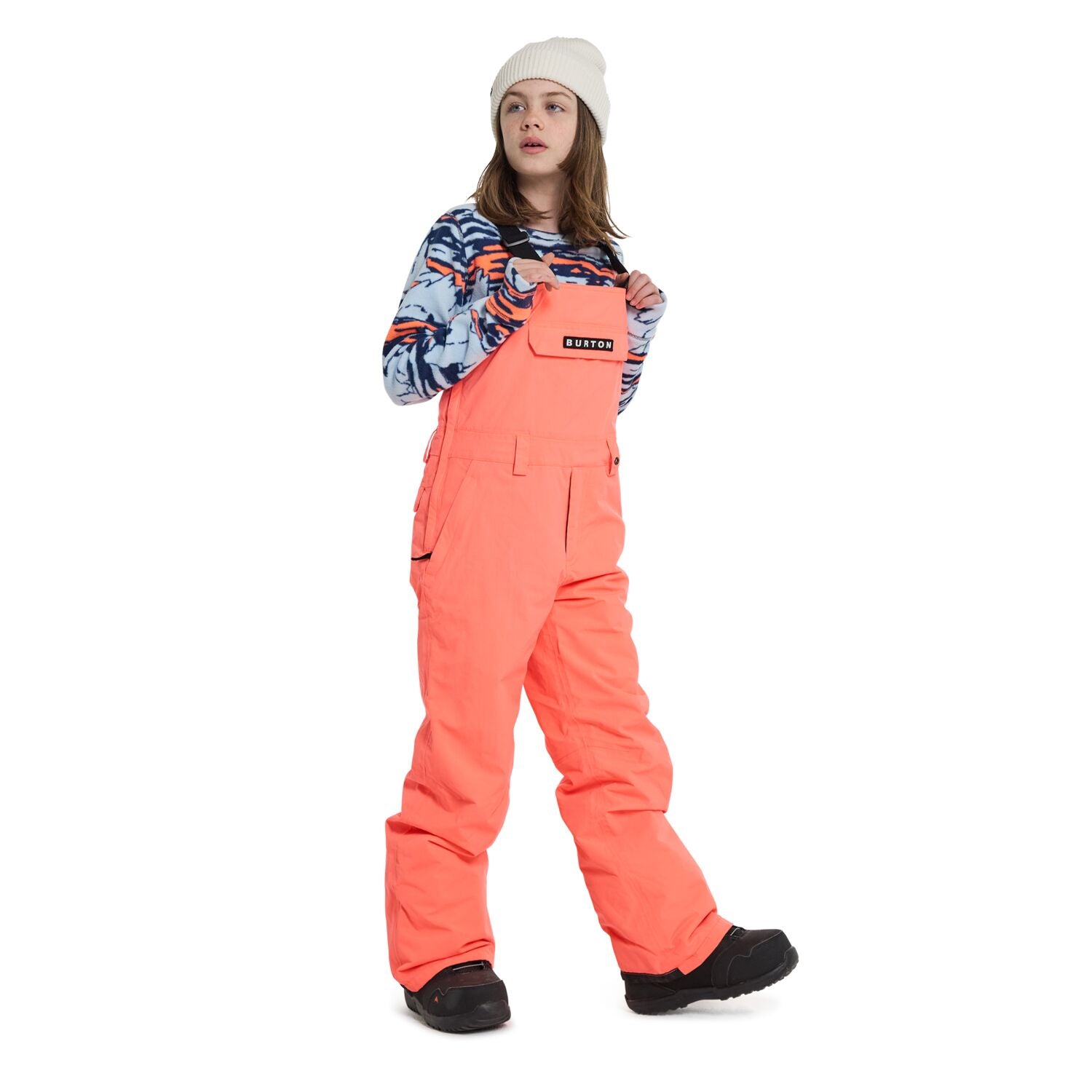 Kids' Skylar 2L Bib Pants - Tetra Orange — Val Surf
