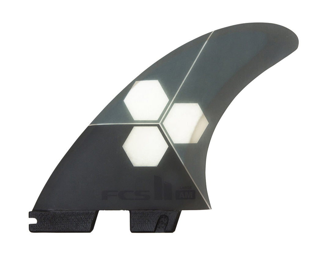 FCS II Al Merrick PC Aircore Tri Fins (Large) - Black / Grey