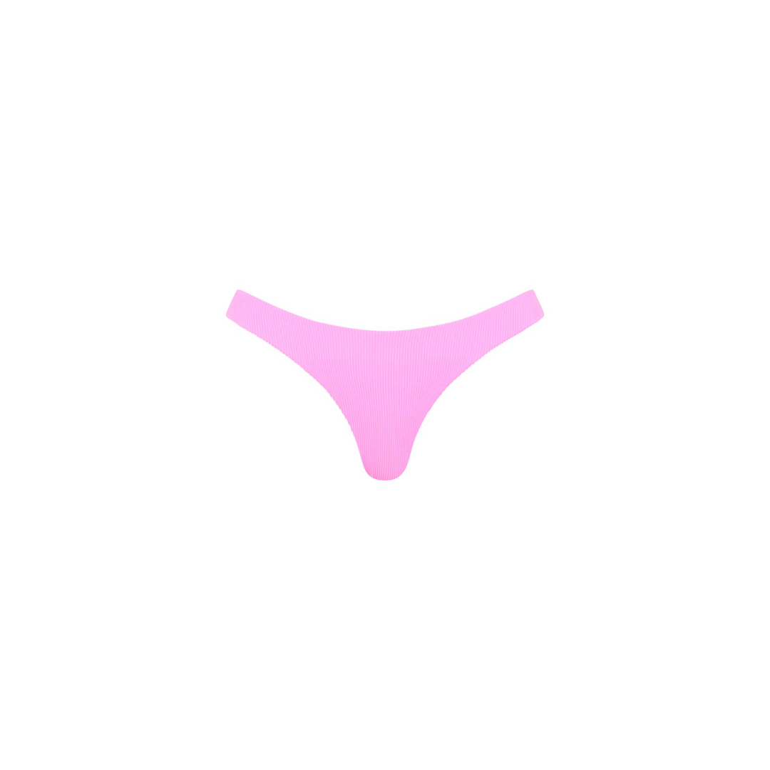 Womens Minimal Full Coverage Bikini Bottom - Lilac Lover Ribbed